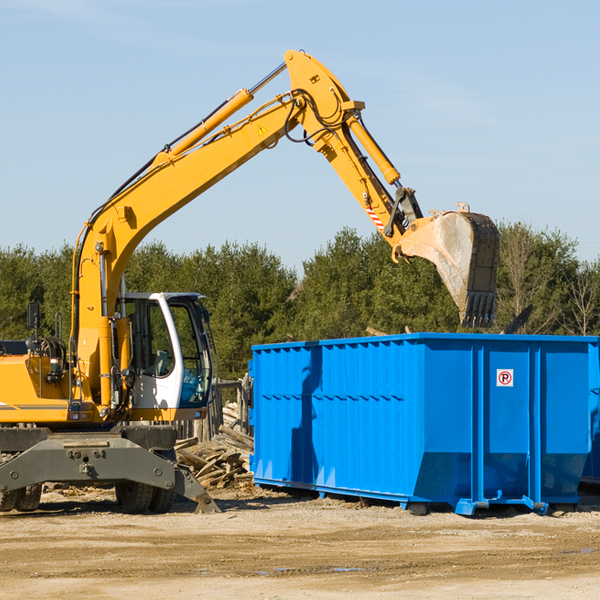 are there any restrictions on where a residential dumpster can be placed in Garfield